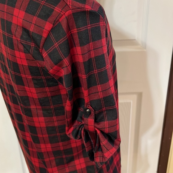 Lace front plaid shirt - Picture 4 of 6
